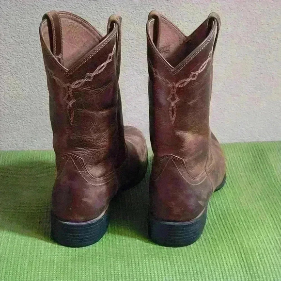 Men's Ariat cowboy roper boots, worn 1x, size 12D - Picture 6 of 12